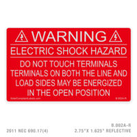 WARNING ESH - 002 LABEL