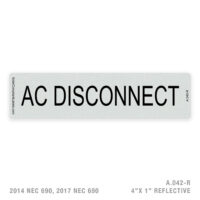 AC DISCONNECT - 042 LABEL