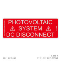 DC DISCONNECT - 018 LABEL