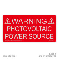 WARNING PV POWER SOURCE - 025 LABEL