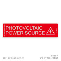 PV POWER SOURCE - 040 LABEL