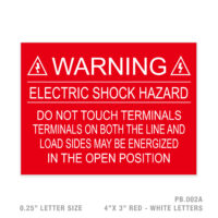 WARNING ESH - 002 PLACARD