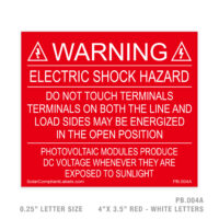 WARNING ESH - 004 PLACARD