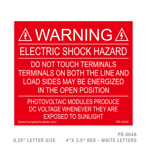 WARNING ESH - 004 PLACARD