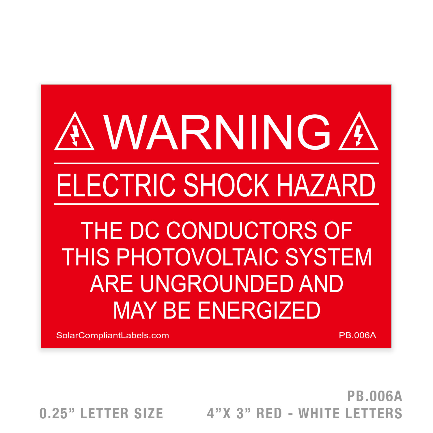 aone warning label （超希少モデル） WARNING ESH – 006 PLACARD | SOLAR COMPLIANT LABELS