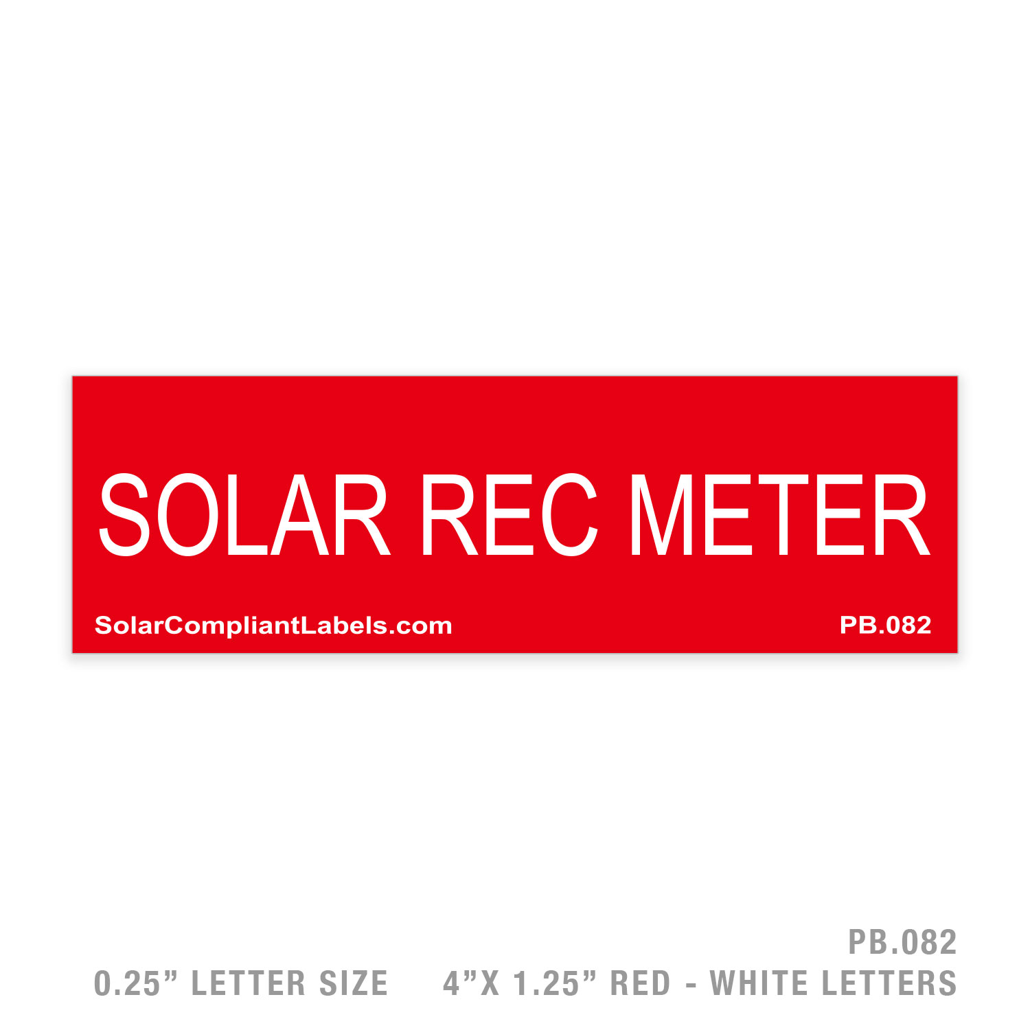 Solar label plastic placard 4x1" engraved 