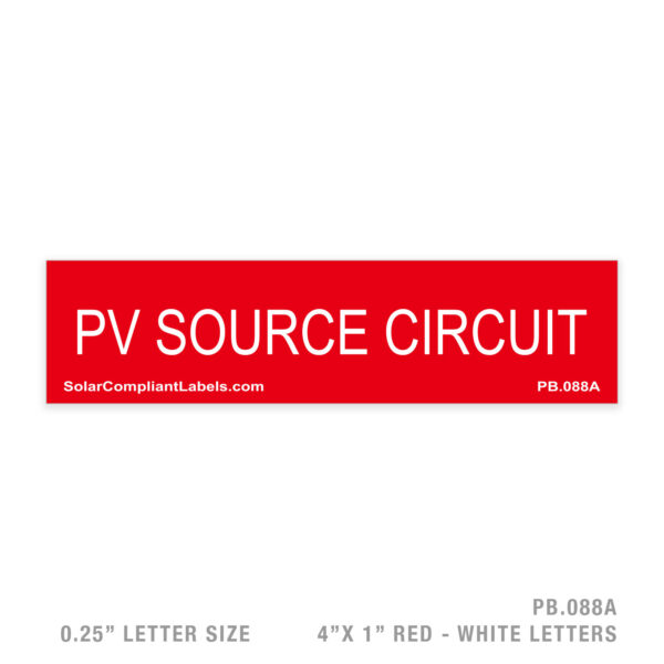 PV SOURCE - 088 PLACARD
