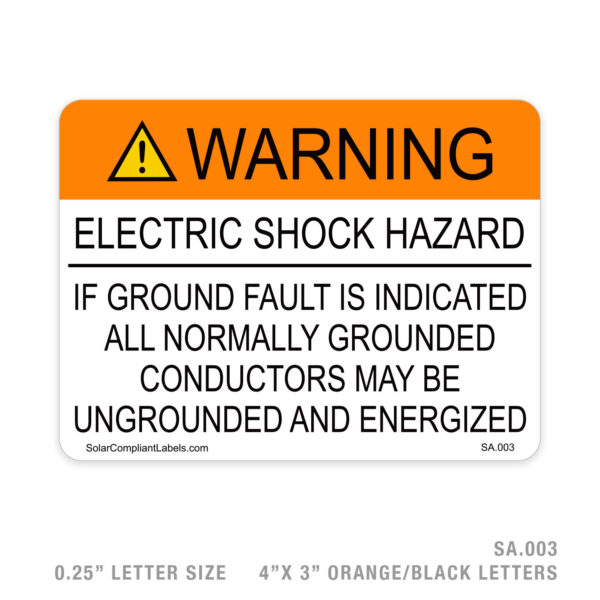 WARNING ESH - 003 SIGN