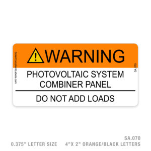 PV SYSTEM – 070 SIGN