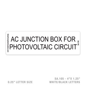 AC JUNCTION BOX – 105 SIGN
