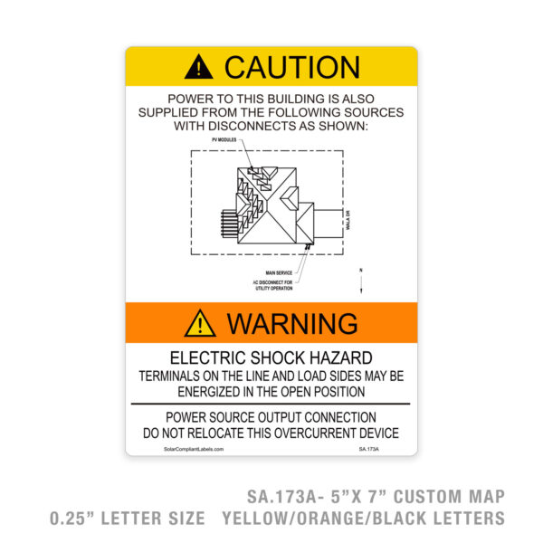 CUSTOM MAP/WARNING - 173 SIGN