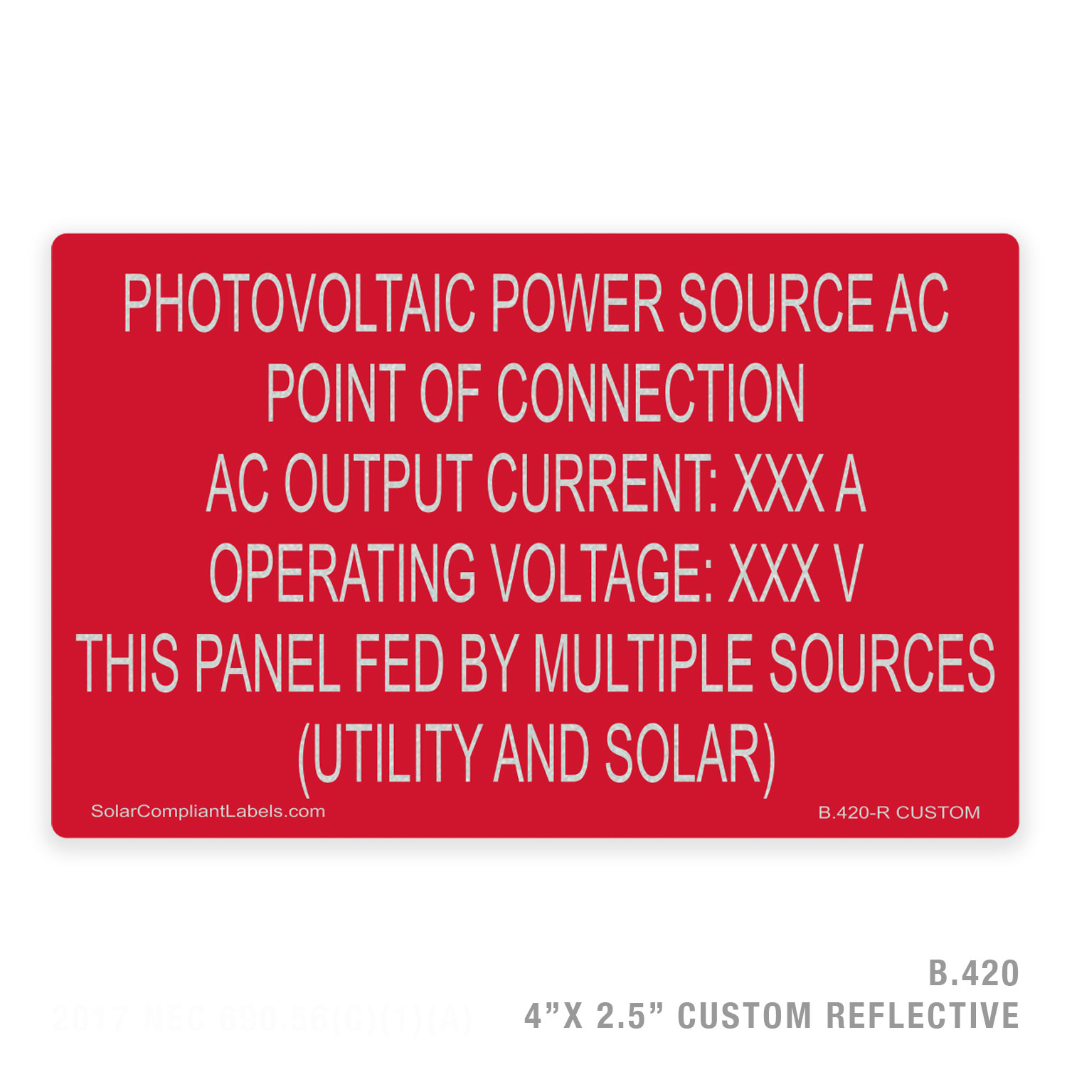 CUSTOM - 420 LABEL | SOLAR COMPLIANT LABELS