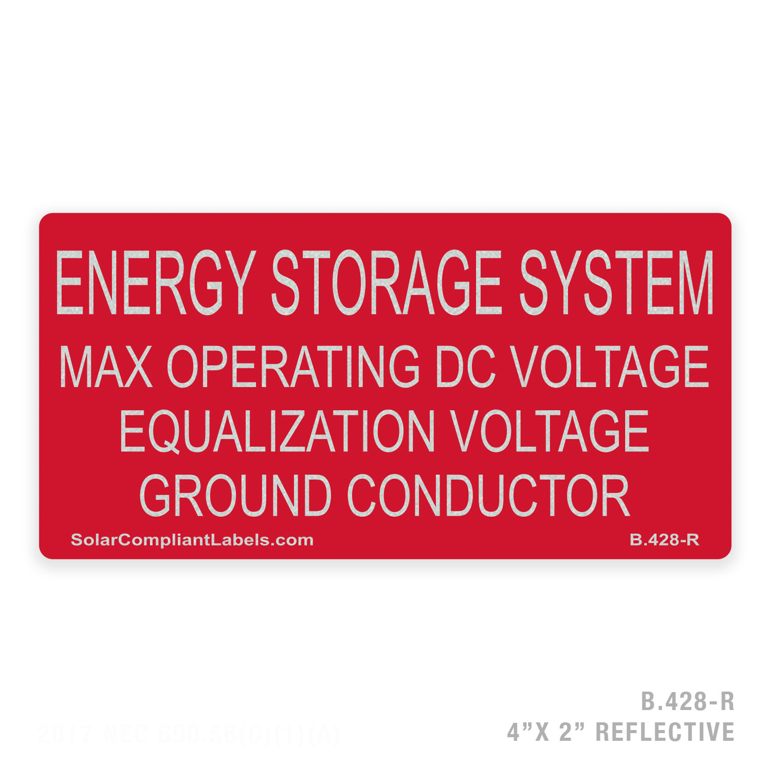 ESS - 428 LABEL | SOLAR COMPLIANT LABELS