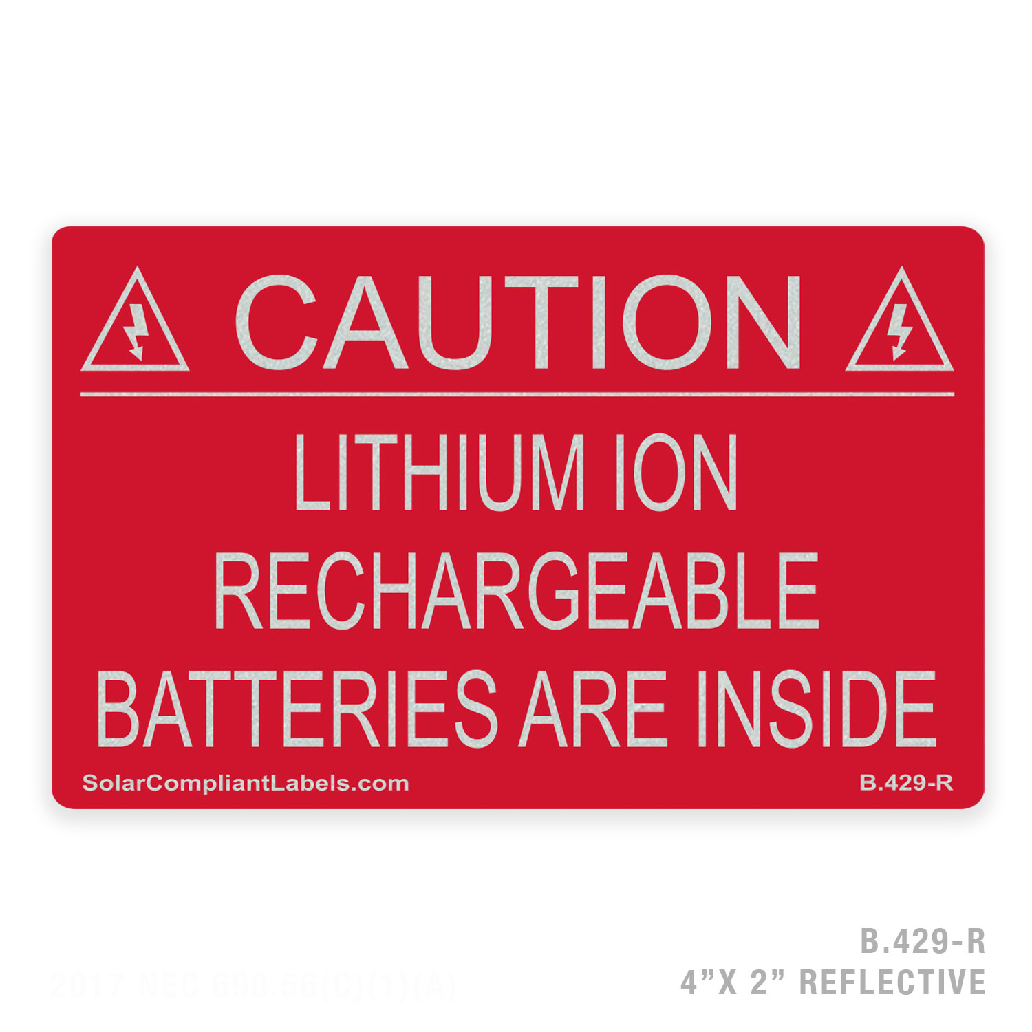 CAUTION - 429 LABEL | SOLAR COMPLIANT LABELS