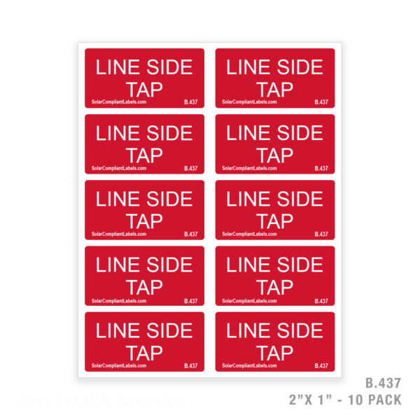 LINE SIDE TAP - 437 LABEL 10-PACK