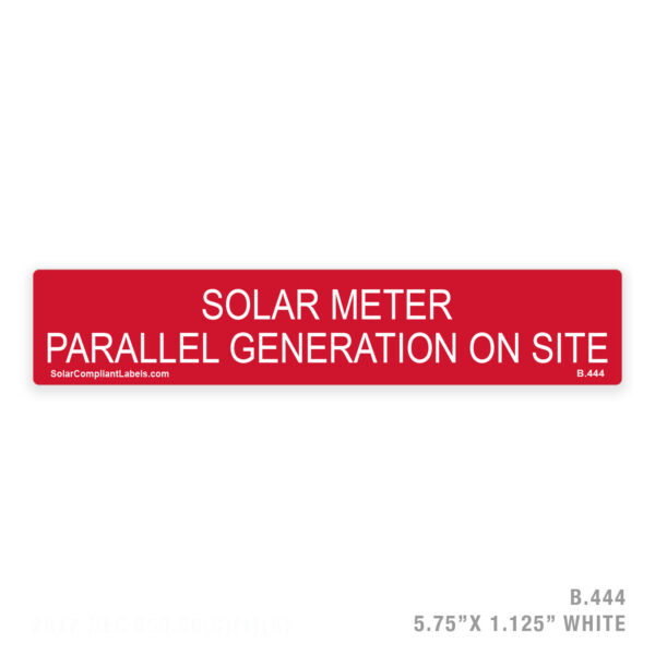 B.444-SOLAR-METER-LABEL