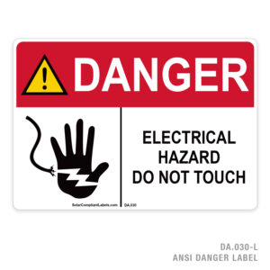 DANGER – ELECTRICAL HAZARD DO NOT TOUCH – 030A ANSI LABEL