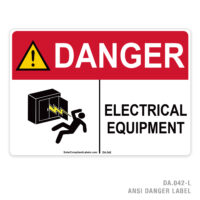 DANGER - ELECTRICAL EQUIPMENT - 042A ANSI LABEL