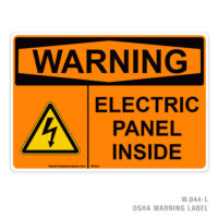 WARNING - ELECTRICAL PANEL INSIDE - 044 OSHA LABEL