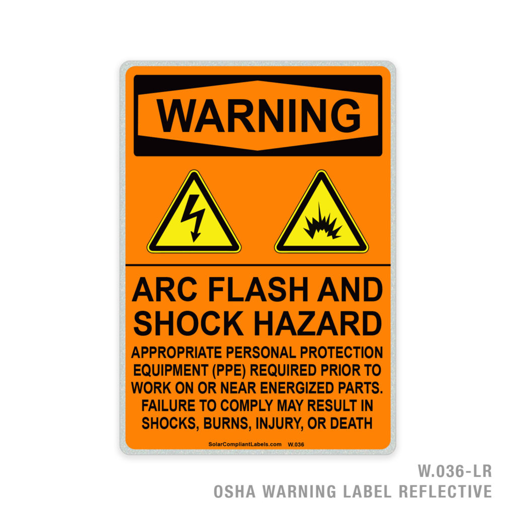 Warning Arc Flash And Shock Hazard Appropriate Personal Protection Equipment Ppe Required